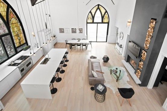 A Church Transformed Into An Eye-Catching Minimal Home .