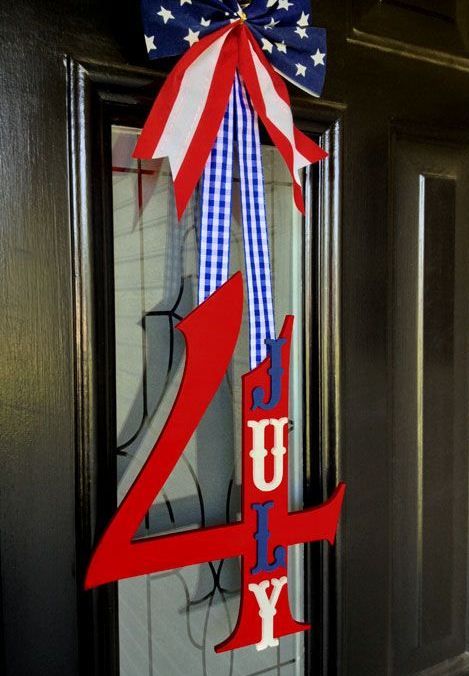 60 Amazing 4th July Wreaths For Your Front Door | 4th of july .