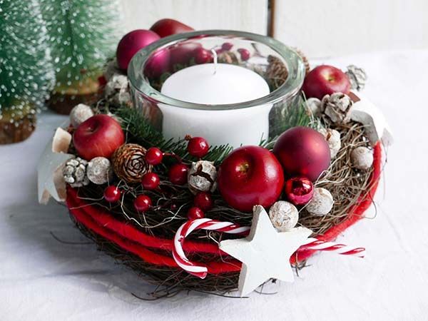 24 Amazing Christmas Candle Centerpieces | Christmas candle .