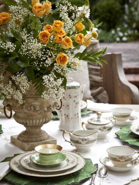 Amazing Old European Style Garden And Terrace Design | Tea party .