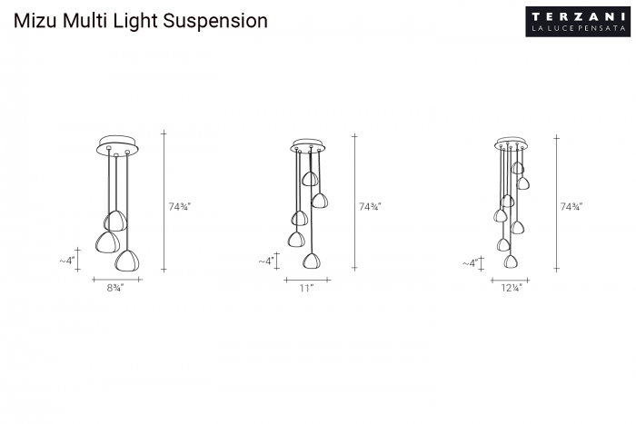 Mizu Suspension Light by Terzani | room service 360