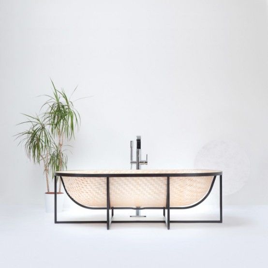 Asian Boat-Inspired Bathtubs Made Of Pressed Woven Veneer | Wood .