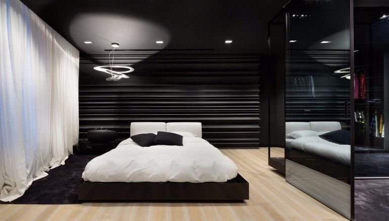 22 Flawless Contemporary Bedroom Designs | Black bedroom design .