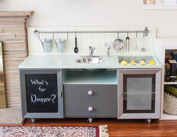 30 Awesome DIY Play Kitchens You Can Make From Old Furnitu