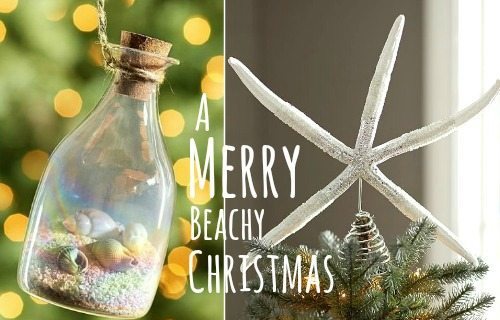 Beach Christmas Decorations & Ideas Inspired by Sea, Sand & Shells .