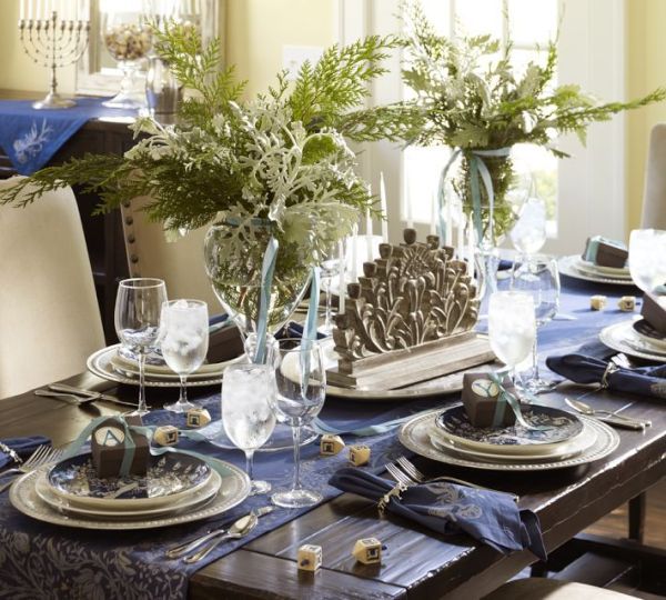 Holiday Decor Ideas: 3 Hanukkah Table Settings — Irwin Weiner .