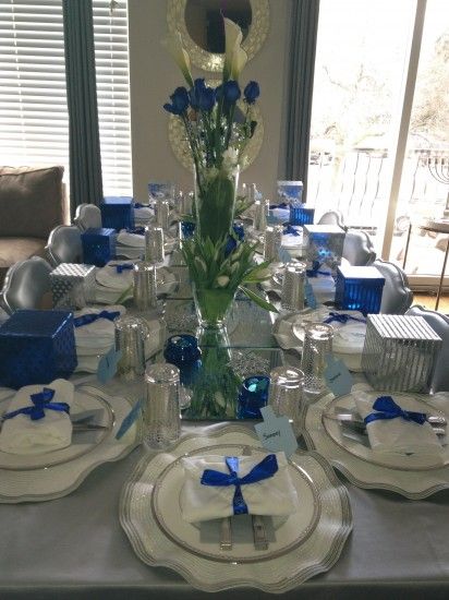 Another Beautiful #Hanukka Table Setting by A Jewish Hostess .