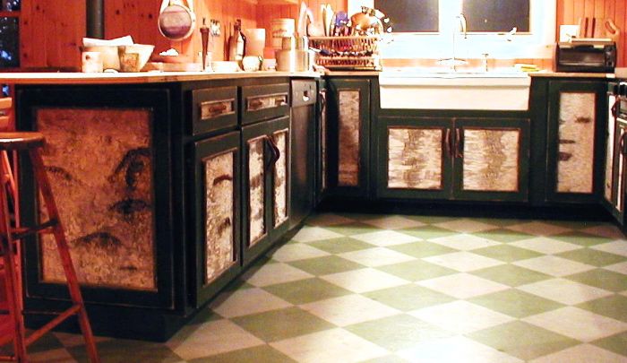 rustic kitchen cabinets, birch bark furniture | Rustic kitchen .