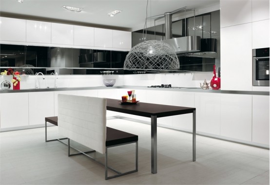 Black and White Kitchen Designs - Longline from Salvarani - DigsDi
