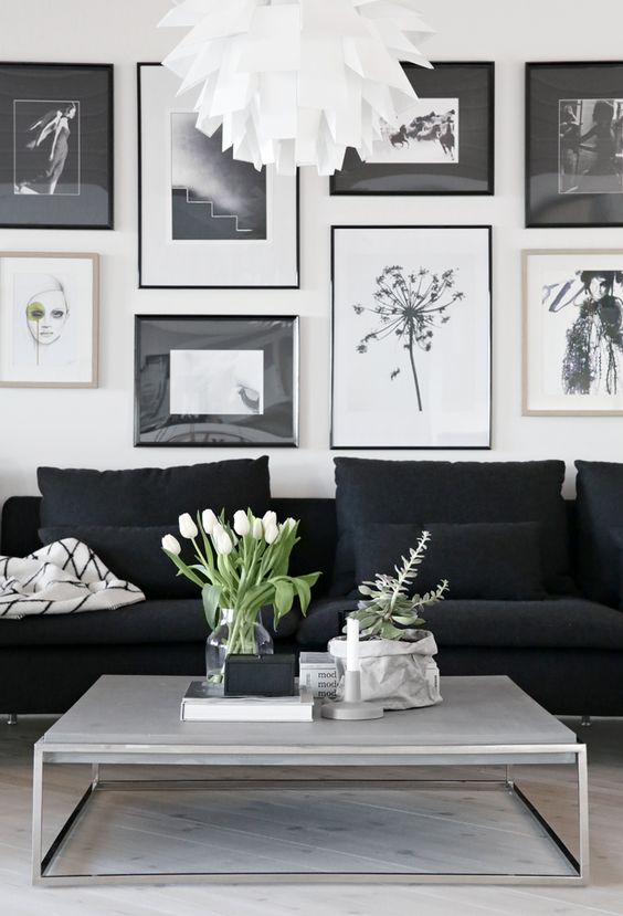 Classic: Black and White Living Room Ideas and Designs | Home Tree .