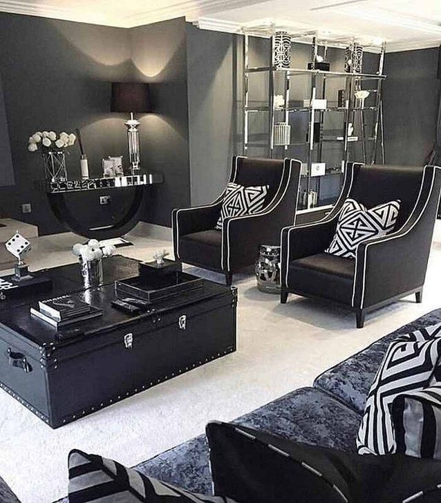45 Cozy Black And White Living Room Design Ideas - DECORG