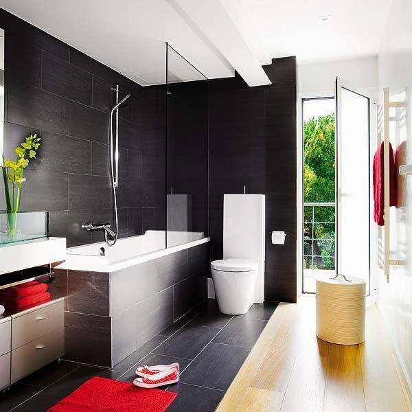 Black Bathroom Design Idea That Isn't Dark and Creepy | Diseño de .