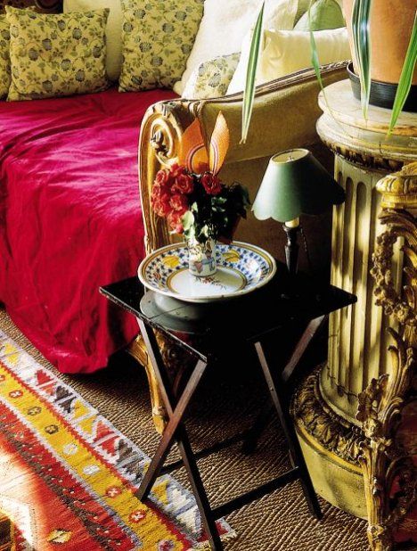 Designer Loulou de la Falaise's Parisian home oozes bohemian style .