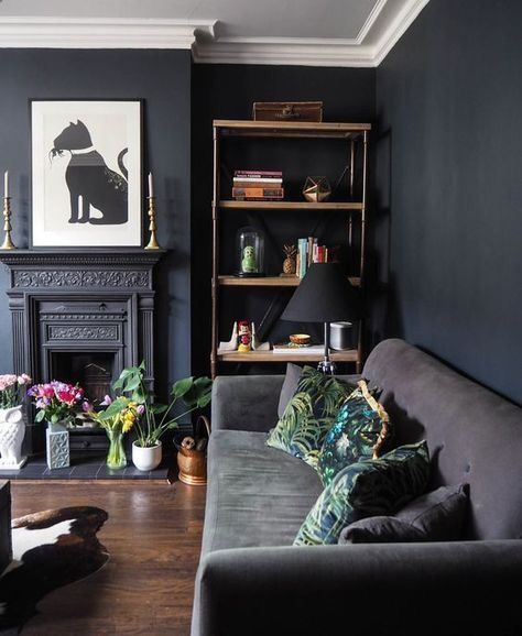 Be bold and confident with your interior and use darker colours .