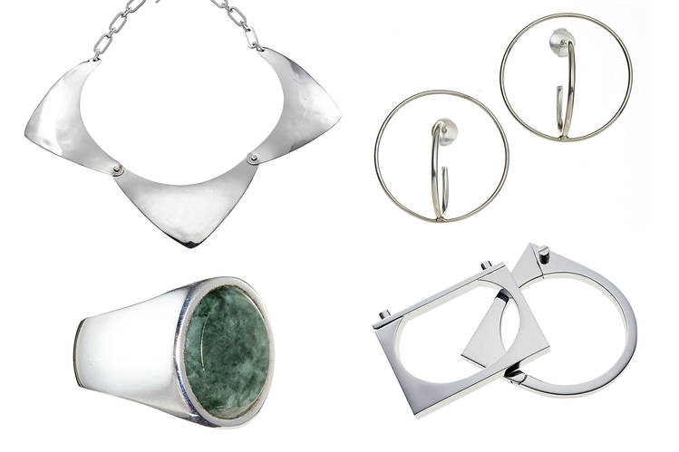 Sleek Silver Jewelry for the Corner Office - W