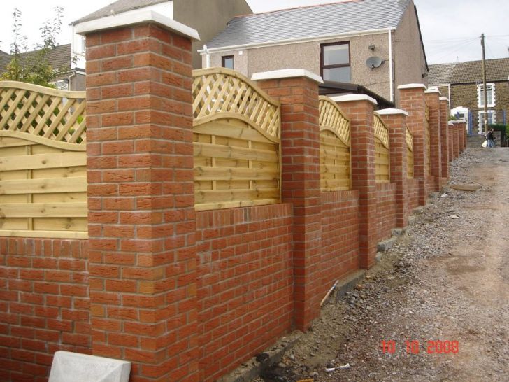Beauteous Brick Wall With Fence Panels #10 Brick Wall Panels .
