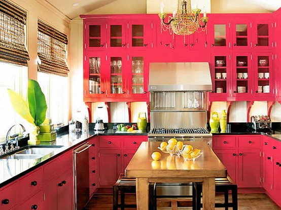 57 Bright And Colorful Kitchen Design Ideas - DigsDi