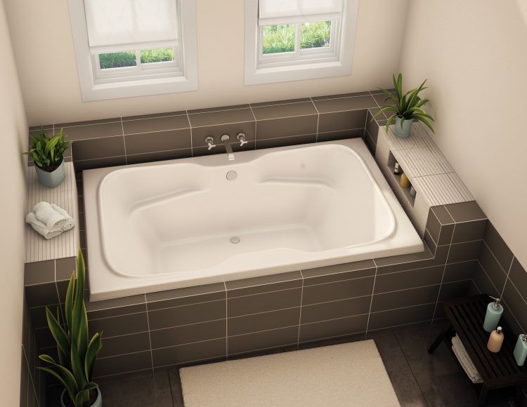 20 Bathrooms With Beautiful Drop In Tub Designs | Drop in tub .