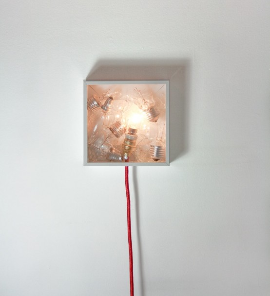 Bulbbox Lamp Made With A Box Of Bulbs - DigsDi