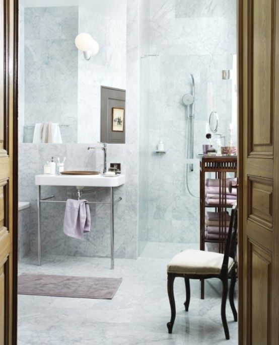 Calm And Cozy Bathroom Design Of Various Tints Of Marble .