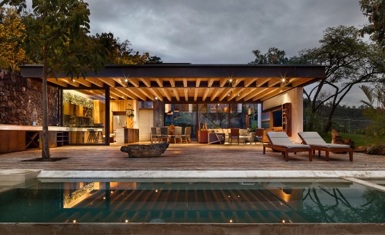 Cascading Mexican House Embedded In A Hilltop Setting - DigsDi