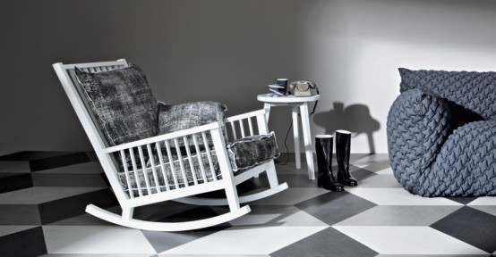Casual Scandinavian-Inspired Rocking Chair By Gervasoni - DigsDi