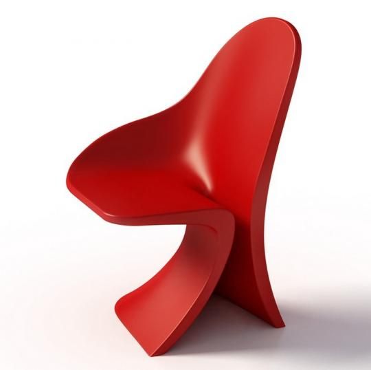 Chairs with unusual shapes | Red chair, Chair design, Cool chai