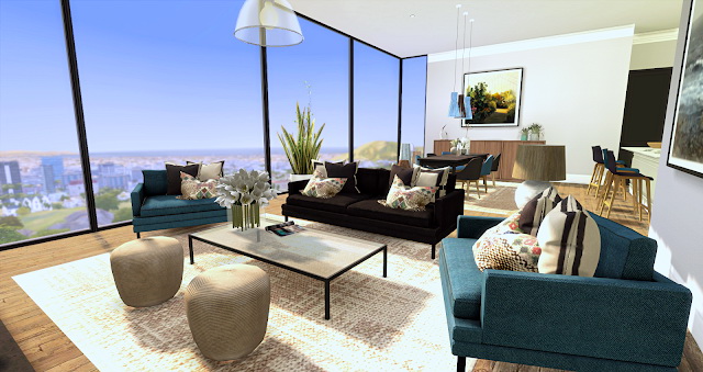Chic Modern Apartment at Liney Sims » Sims 4 Updat