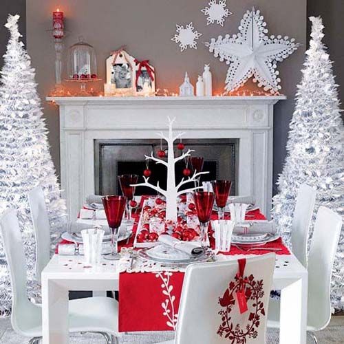 Christmas Dining Table Decorating Ideas » White Christmas Dinner .
