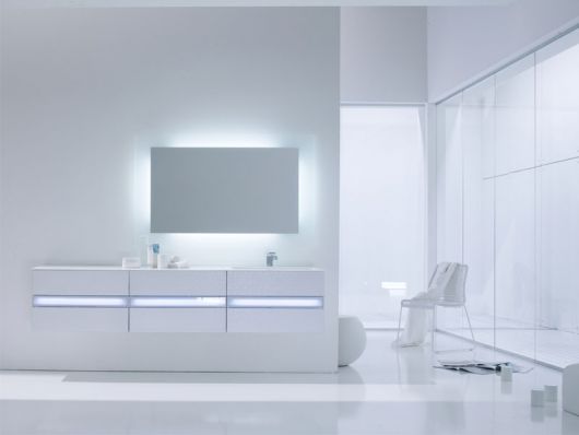 Clean White Minimalist Bathroom by Arlexitalia - DigsDi