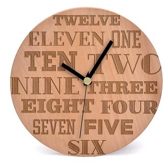 Buy Face Time Wooden Wall Clock by Engrave Online - Get 47% O