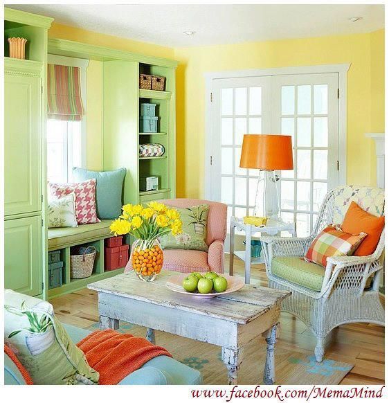 Bright,Shabby Chic living room | Colourful living room, Fresh .