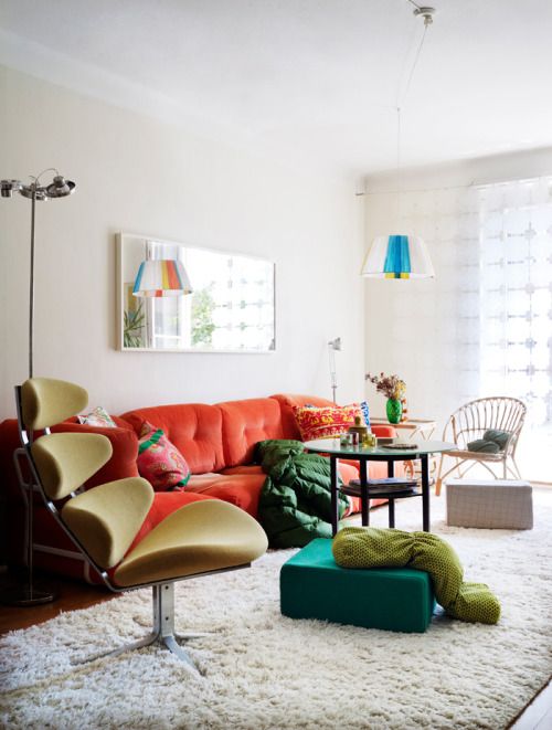 No Great Illusion | Elle decor living room, Colourful living room .