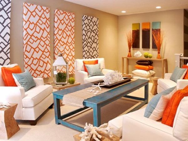 Neutral Accent Color for Minimalist House | Colourful living room .