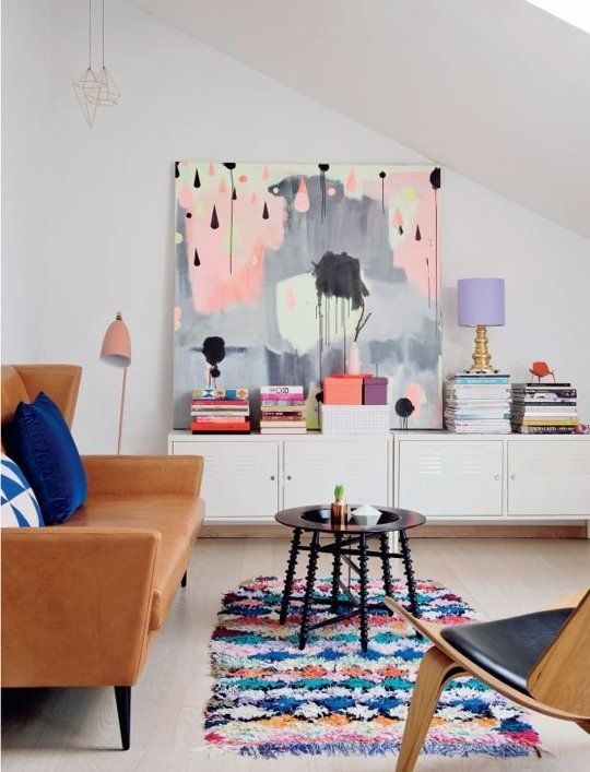 Look We Love: Colorful Minimalism | Colourful living room, Decor .
