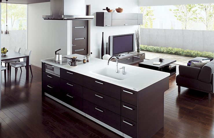Combine Kitchen and Living Room with Cuisia by TOTO Combined Small .