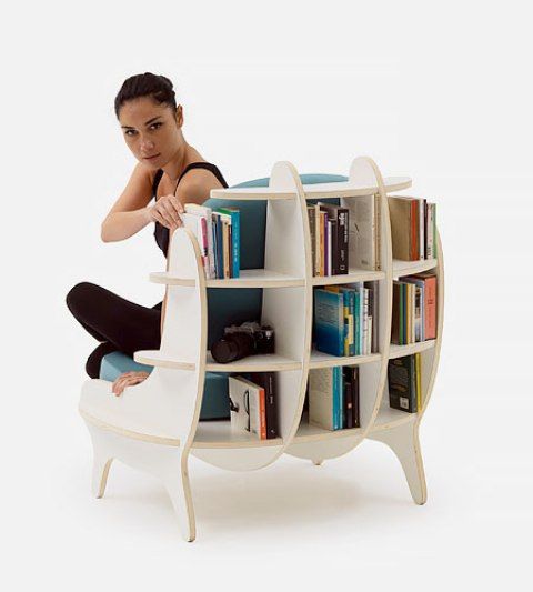 Comfy Chair With Built In Bookshelves For Book Lovers | Cnc .