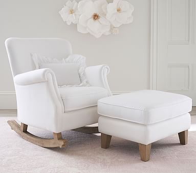 Minna Small Spaces Rocking Chair & Ottoman | Baby rocking .
