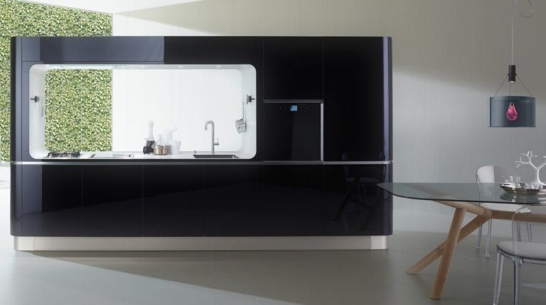 Amazing Compact Kitchen – Liquida Frame from Veneta Cucine .