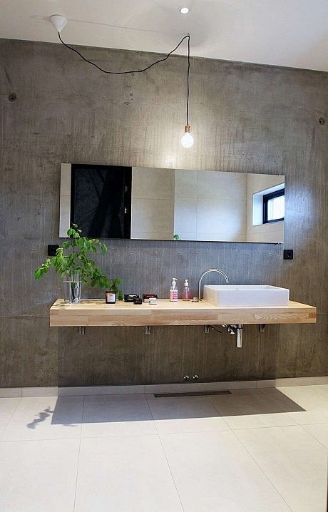 Villa E by Stringdahl Design | HomeAdore | Concrete bathroom .