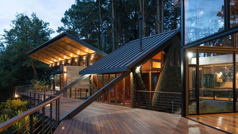 Elegantly Modern Forest Retreats | Architecture, Forest house .