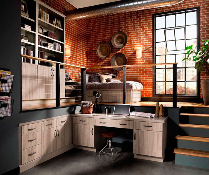 Contemporary Cabinets in Loft Apartment - Kitchen Cra