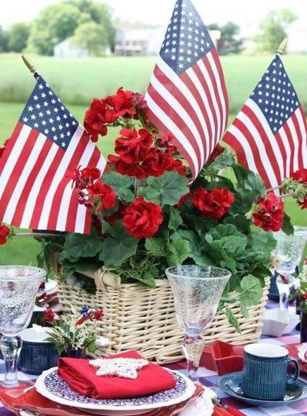 47 Cool 4th July Centerpieces In National Colors | 4th of july .