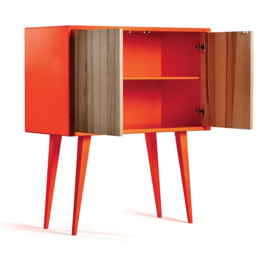 Cool Bright Cabinet In Mid-Century And Minimalist Style - DigsDi
