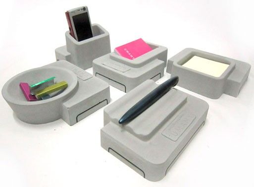 Umamy Concrete Desk Accessories | Desk accessories, Cement design .