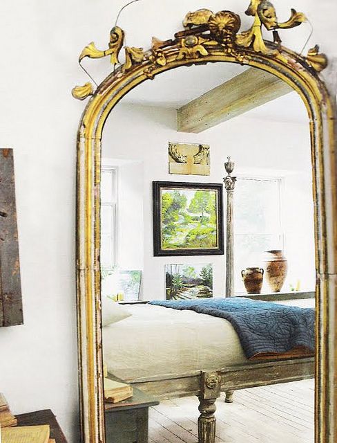 gilded mirror | Home, White rooms, Decor desi