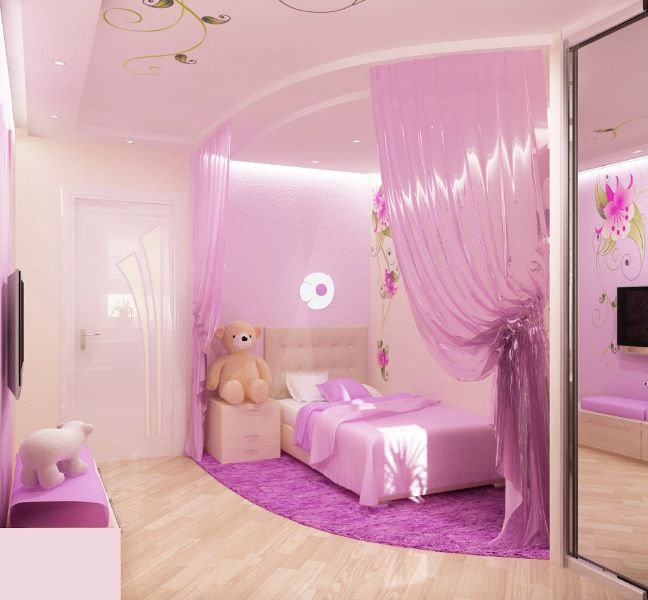Pink Bedroom Design For A Little Princess | Kidsomania | Girly .
