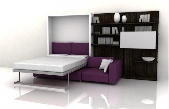 Functional Furniture With Folding Bed For Small Living Room .
