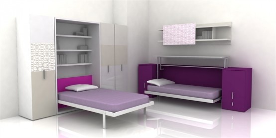 Cool Teen Room Furniture For Small Bedroom by Clei - DigsDi