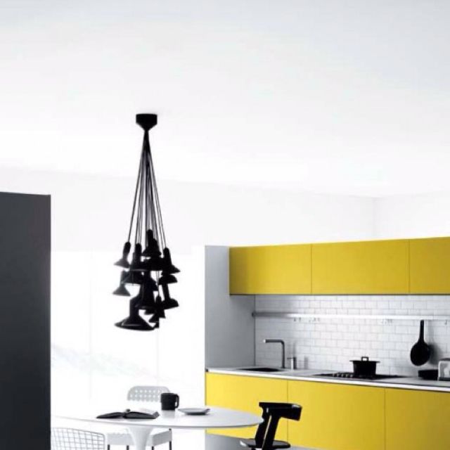 Yellow kitchen | Yellow kitchen designs, Interior design kitchen .